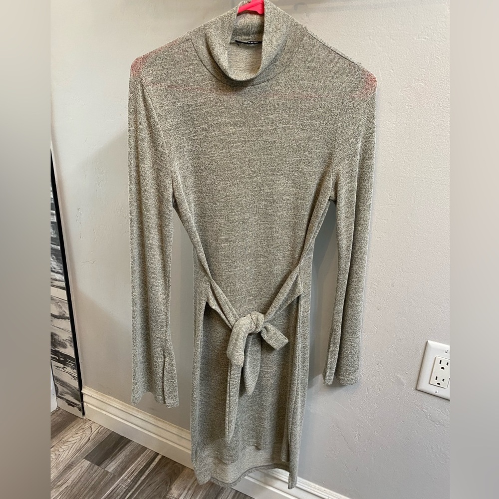 SHEIN Gray Long-sleeve Dress